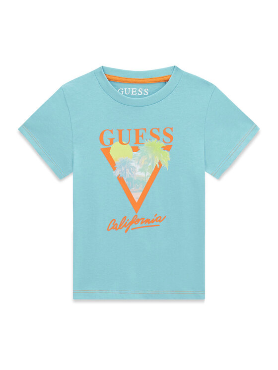 Guess Guess Camiseta N6GI10 K8HM4 Turquesa Regular Fit