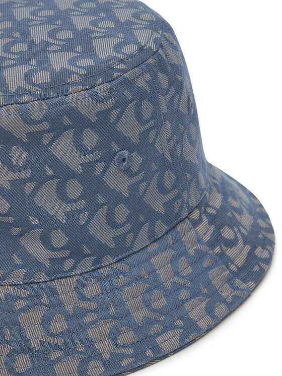 Calvin Klein Klobouk Calvin Klein Logo Jacquard Bucket Hat LV04K5059G Modrá