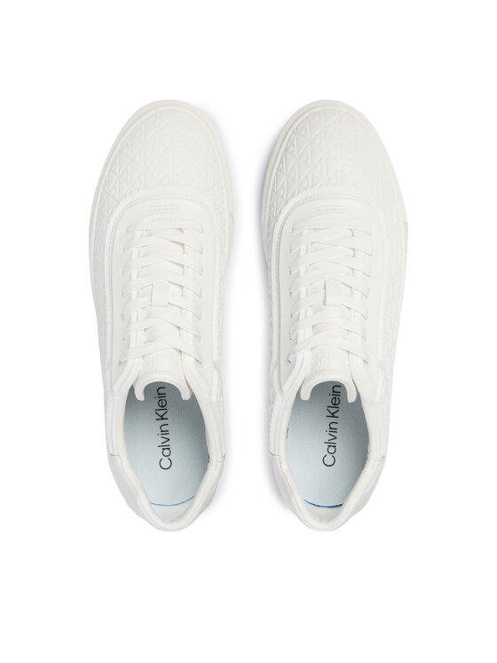 Calvin Klein Sneakers Calvin Klein Beasket Cup Oxf Lup Hf Aop Lth HM0HM02132 Alb