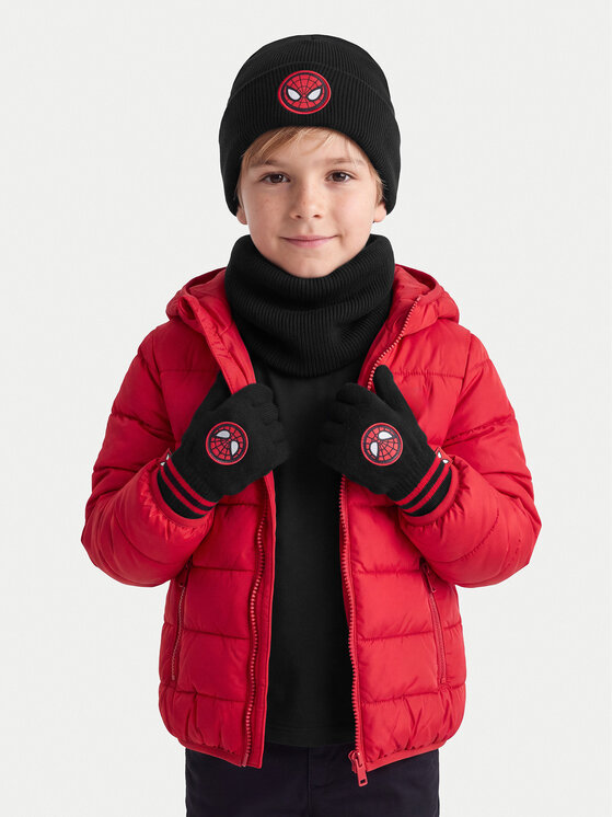 Spiderman Набір шапка, снуд та рукавички Spiderman CEO-ACCCS-AW26-309SPRMV Чорний
