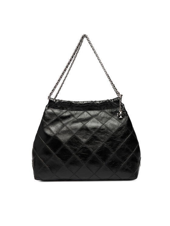 Tory Burch Torebka Tory Burch Fleming Soft Distressed Hobo Bag 165170 Czarny