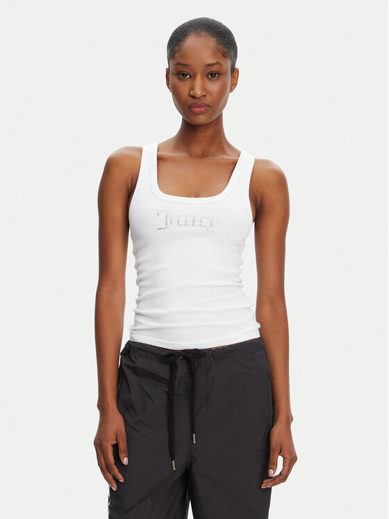 Juicy Couture Juicy Couture Top Racer JCWLV125305 Bianco Slim Fit