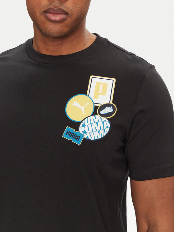 Puma Puma Футболка Graphics Icon 684829 Чорний Regular Fit