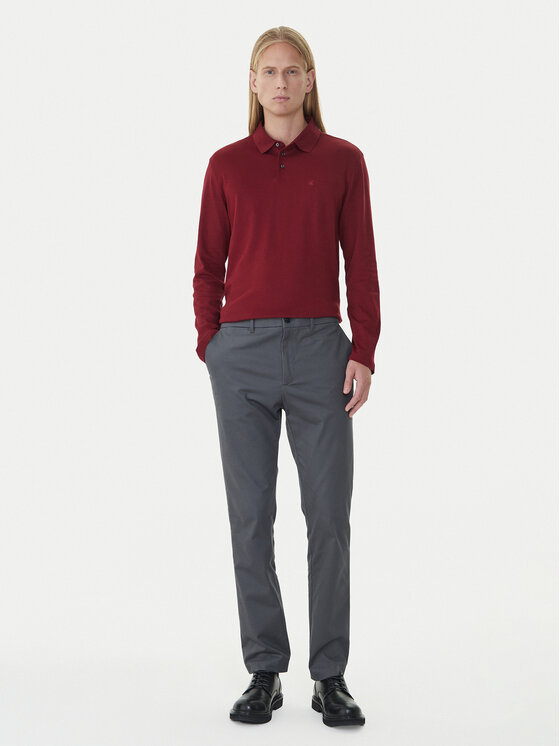 Calvin Klein Calvin Klein Polo LV040EM909 Guinda/burdeos Regular Fit