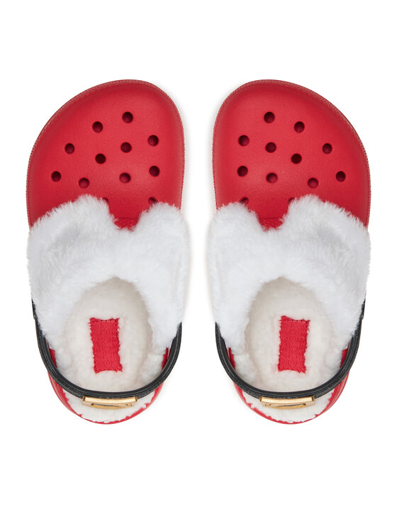 Crocs Шльопанці Crocs Classic Lined Santa Clog K 210931 Червоний
