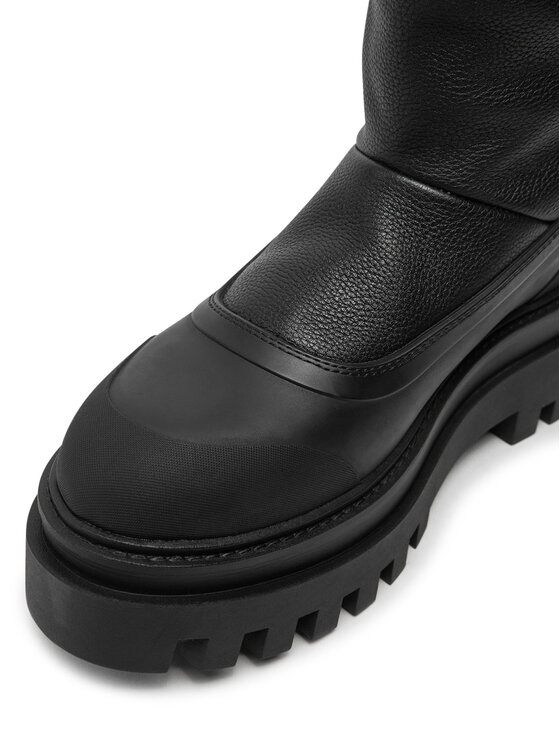 Calvin Klein Jeans Апрески Calvin Klein Jeans Flatform Chelsea Boot Padded YW0YW01558 Черен