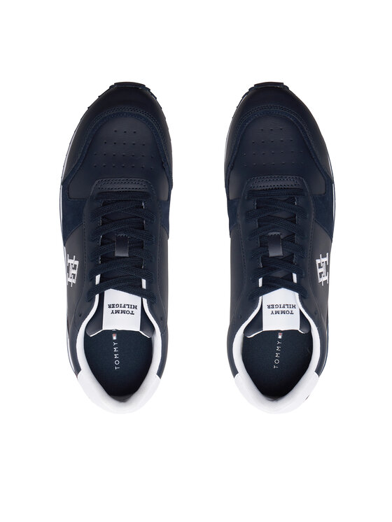 Tommy Hilfiger Sneakers Tommy Hilfiger Runner Evo Lth Mix FM0FM04959 Bleumarin