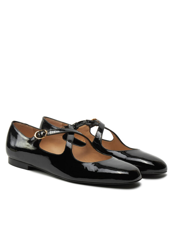 Stuart Weitzman Балетки Stuart Weitzman Clem Flat SK070 Чорний