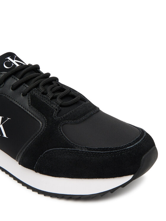 Calvin Klein Jeans Sneakersy Calvin Klein Jeans Runner Laceup Sock Mg Nylon Mix YW0YW01644 Černá