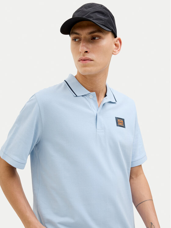 Jack & Jones Jack & Jones Поло Hudson 12269238 Блакитний Regular Fit