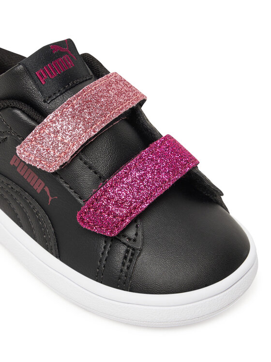 Puma Снікерcи Puma Smash 3.0 L Glitter Velcro V Inf 395610 07 Чорний