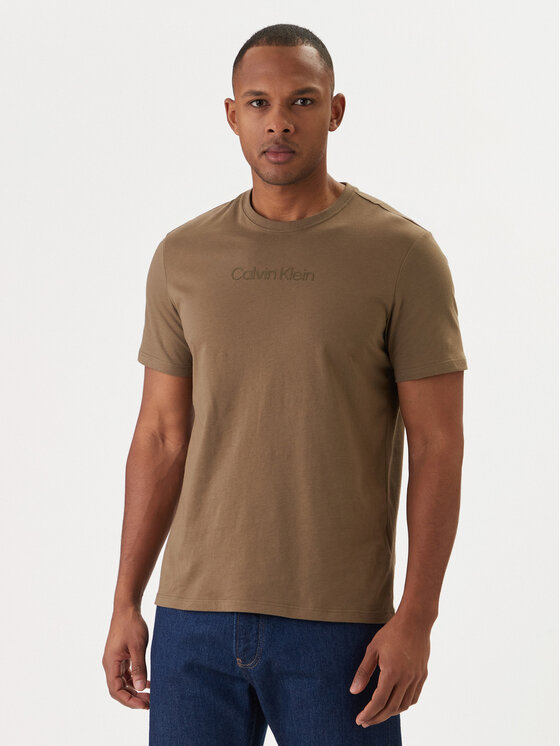 Calvin Klein Calvin Klein Camiseta Logo 30s LV04LD230G Marrón Regular Fit
