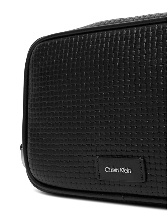 Calvin Klein Somiņa Calvin Klein Embossed Woven Zip Pouch LV04D1111G Melns