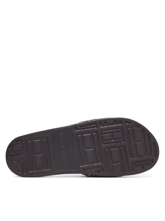 Tommy Hilfiger Papucs Tommy Hilfiger Th Monogram Pool Slide FW0FW09611 Barna