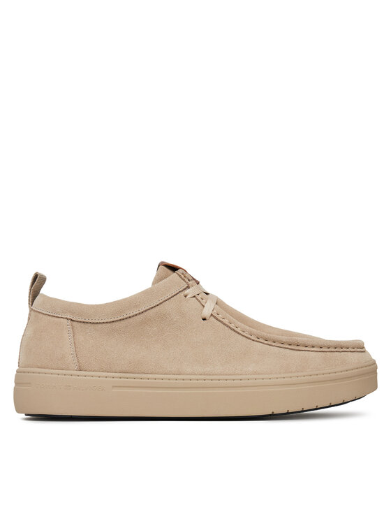 Tommy Hilfiger Polobotky Tommy Hilfiger Modern Light Suede Moc Toe Shoe FM0FM05501 Béžová