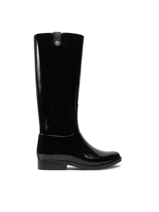 Tommy Hilfiger Kalosze Tommy Hilfiger Th Stud Rubber Long Rainboot FW0FW08185 Czarny