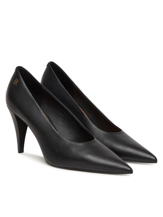 Tommy Hilfiger Salonarji Tommy Hilfiger Th Smooth Leather Pump FW0FW08960 Črna