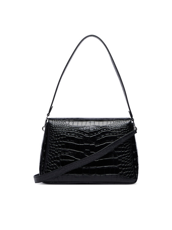 Tory Burch Táska Tory Burch Charlie Embossed Croc Shoulder Bag 183354 Fekete