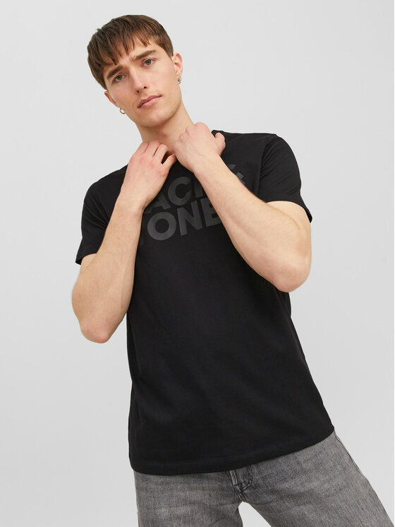 Jack & Jones Jack & Jones T-shirt Corp 12151955 Crna Standard Fit