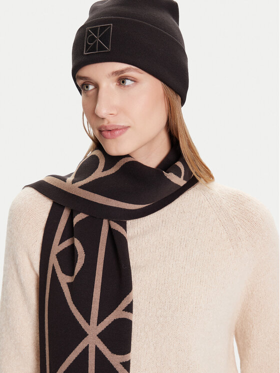 Calvin Klein Šalles un cepures komplekts Calvin Klein LV04D0007G Melns