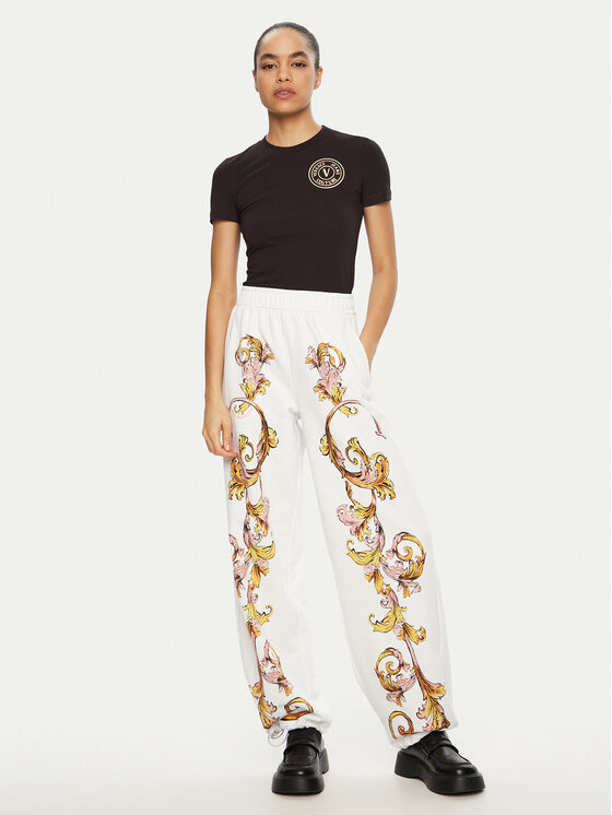 Versace Jeans Couture Versace Jeans Couture Футболка 78HAHT00 Чорний Regular Fit