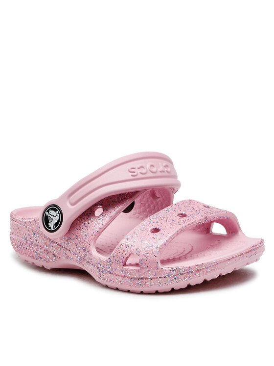 Şlapi Crocs Classic Crocs Glitter Sandal T 207983 Roz | Epantofi.ro