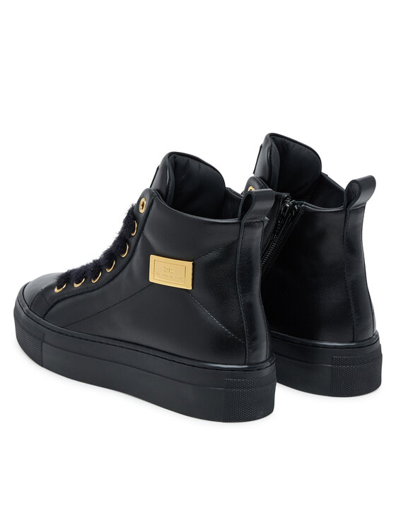 Elisabetta Franchi Боти Elisabetta Franchi High Top Lace UP F4-A9E-0362-1251930 S Черен