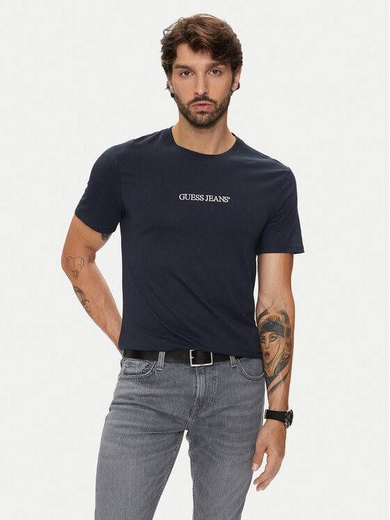 Guess Jeans Guess Jeans Футболка M4YI52 K8HM0 Cиній Slim Fit