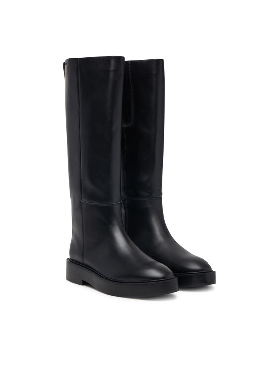 Calvin Klein Zābaki Calvin Klein Conc Welt High Boot Lth HW0HW03213 Melns
