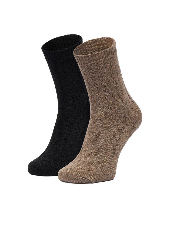 Nine West Șosete lungi Nine West CEO_LA_NW_17637_W_AW25 (2-PACK) Negru