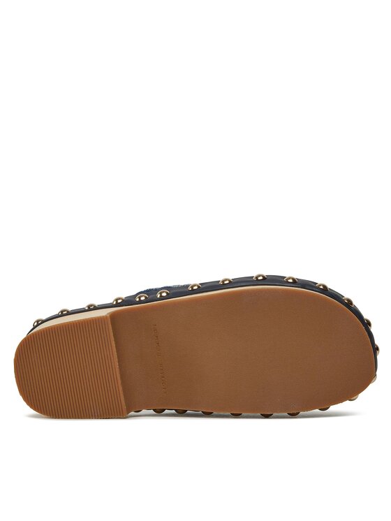 Tommy Hilfiger Chodaki Tommy Hilfiger Denim Contrast Clog FW0FW07410 Granatowy