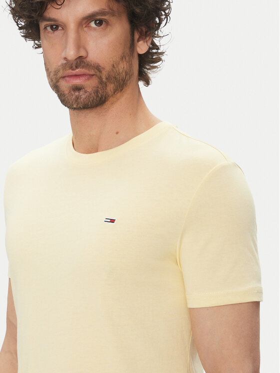 Tommy Jeans Tommy Jeans Marškinėliai DM0DM20363 Geltona Slim Fit