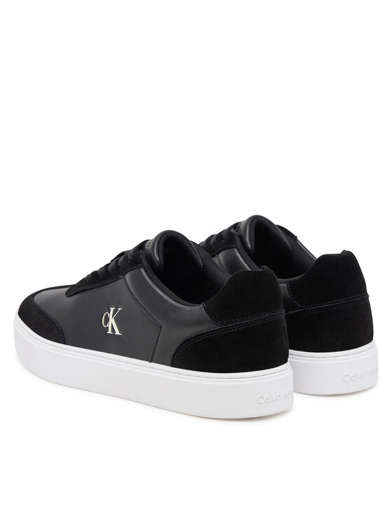 Calvin Klein Superge Calvin Klein Classic Cupsole Laceup Wt Mix YM0YM01429 Črna
