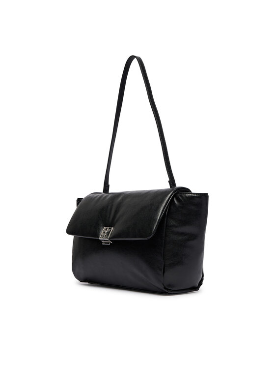 Calvin Klein Τσάντα Calvin Klein Emblem Hw Padded Satchel LV04F3615G Μαύρο