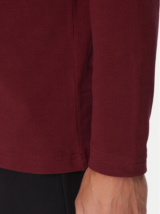 BOSS BOSS Polo Plisy  50536609 Guinda/burdeos Regular Fit