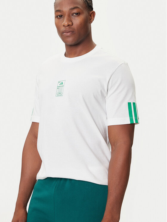 adidas adidas Marškinėliai Stadium Ticket JM6473 Balta Loose Fit