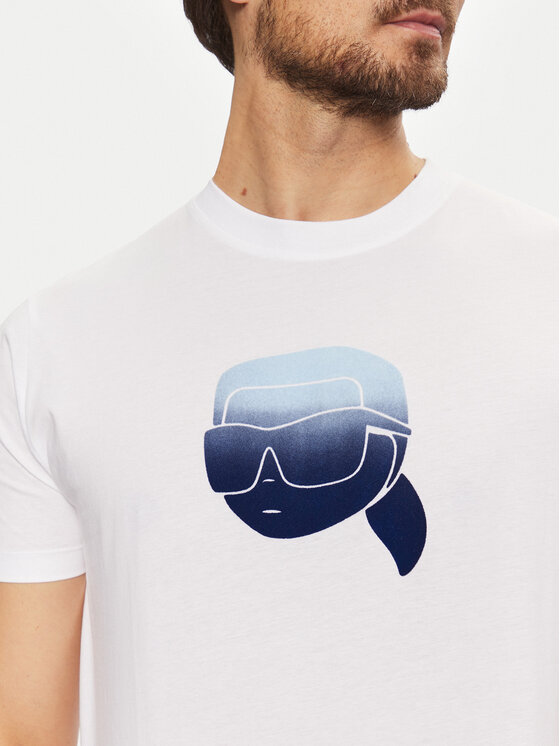 KARL LAGERFELD KARL LAGERFELD Marškinėliai 755426 551242 Balta Regular Fit