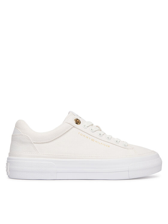 Tommy Hilfiger Superge Tommy Hilfiger Th Foxing Platform Canvas FW0FW09480 Bela