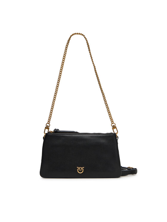 PINKO Geantă PINKO Double Mini Al 25-26 PLTT 105359 A0QO Negru