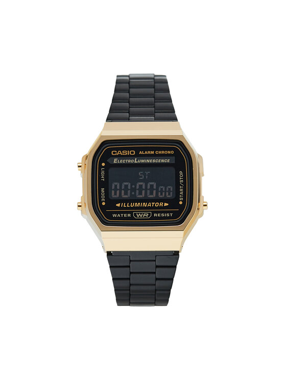 Casio Pulkstenis Casio Vintage A168WEGB-1BEF Melns