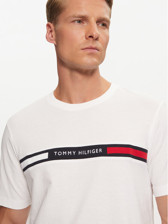 Tommy Hilfiger Tommy Hilfiger Póló MW0MW36498 Fehér Regular Fit