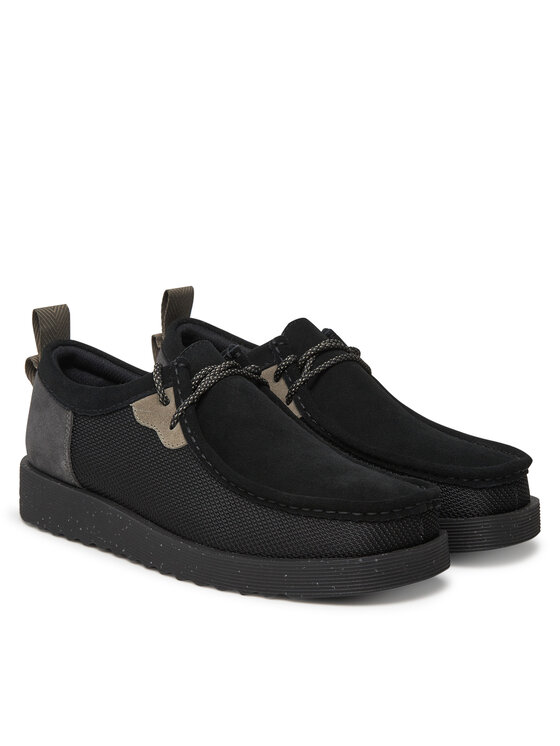 Clarks Półbuty Clarks Wallabee  26181387 Czarny