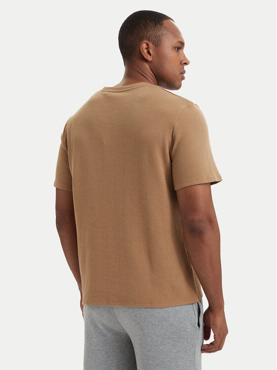 BOSS BOSS Camiseta Waffle 50535891 Beis Regular Fit