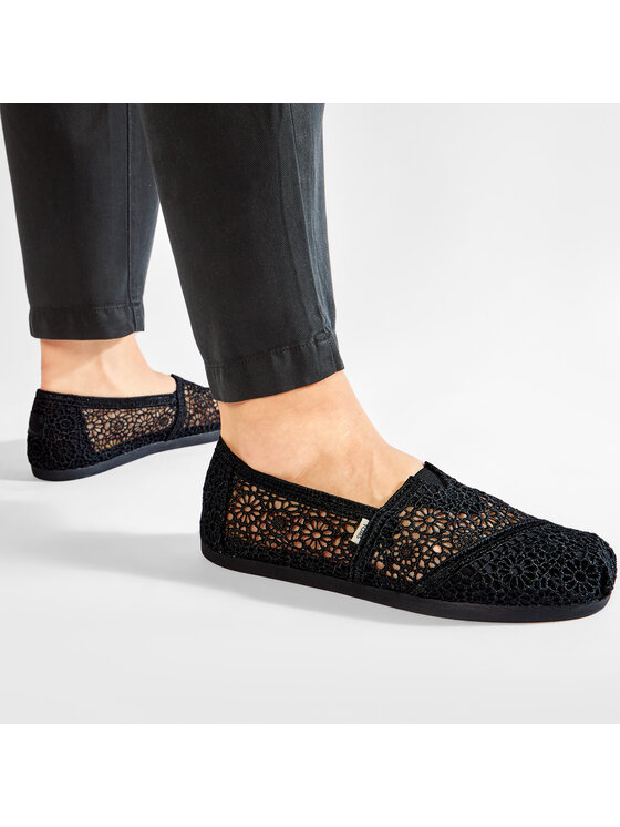 Toms Poltopánky Toms Alpargata 10016254 Čierna