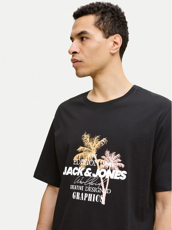Jack & Jones Jack & Jones Camiseta Gradient Print 12288094 Negro Regular Fit