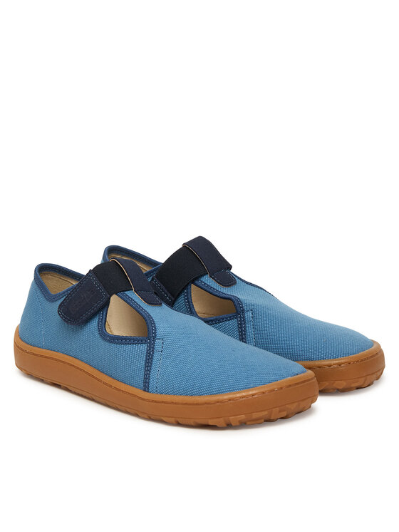 Froddo Тапочки Froddo Barefoot Canvas T-Bar G1700439-1 D Голубий