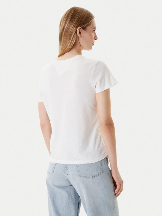 Tommy Jeans Tommy Jeans T-shirt Essential DW0DW21404 Bianco Regular Fit