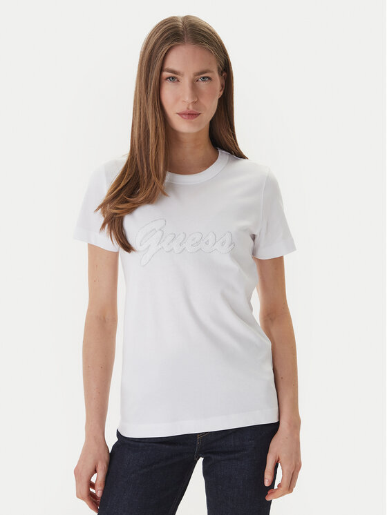 Guess Guess Футболка W6GI08 K3023 Білий Regular Fit