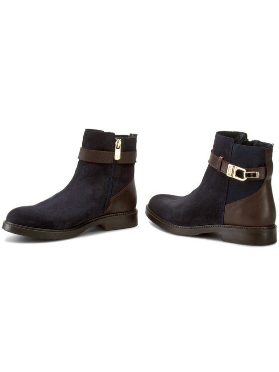 Tommy Hilfiger Členková obuv Tommy Hilfiger Holly 9C FW56821514 Midnight/Coffeebean 403