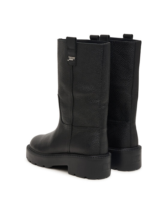 Tommy Jeans Csizma Tommy Jeans Tjw Tubular Mid Boots EN0EN03111 Fekete